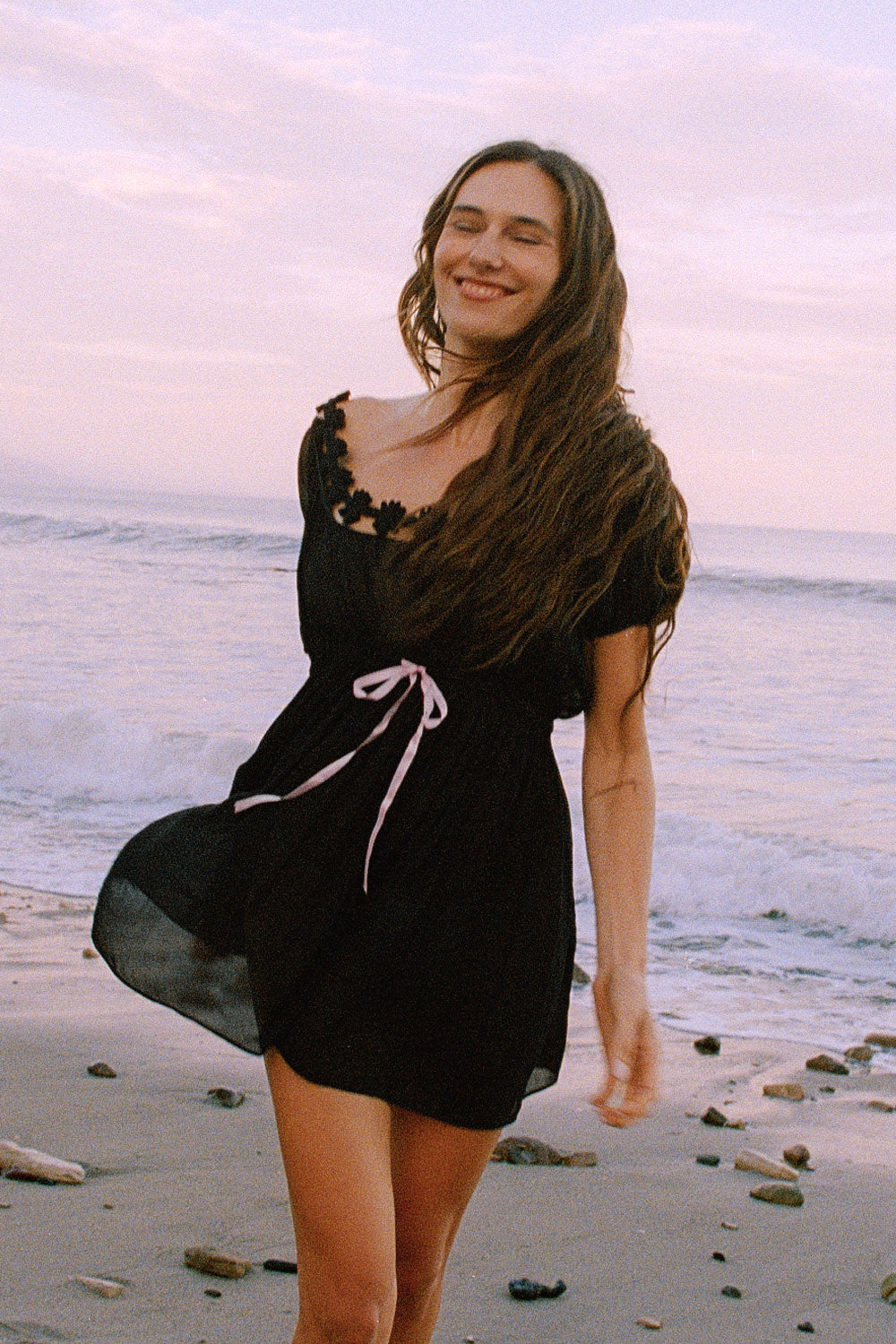 Frankies Bikinis x Devon Lee Carlson Marie Baby Doll Dress - All Nighter