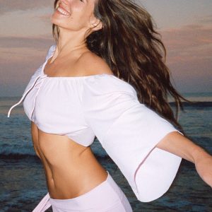 Frankies Bikinis x Devon Lee Carlson Lola Jersey Top - Ballerina