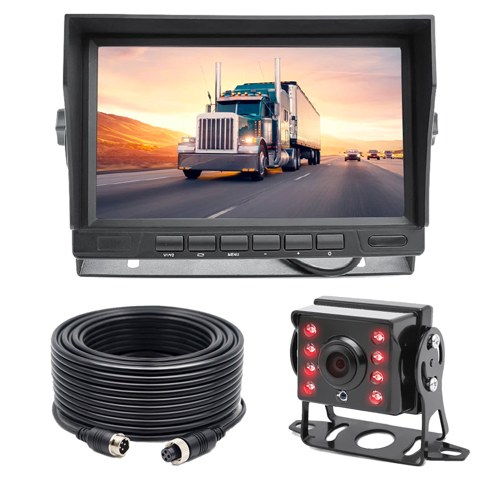 Dashcam 2nd Gen 1080P Super Night Vision Wired Backup Camera w/ 7" LCD!