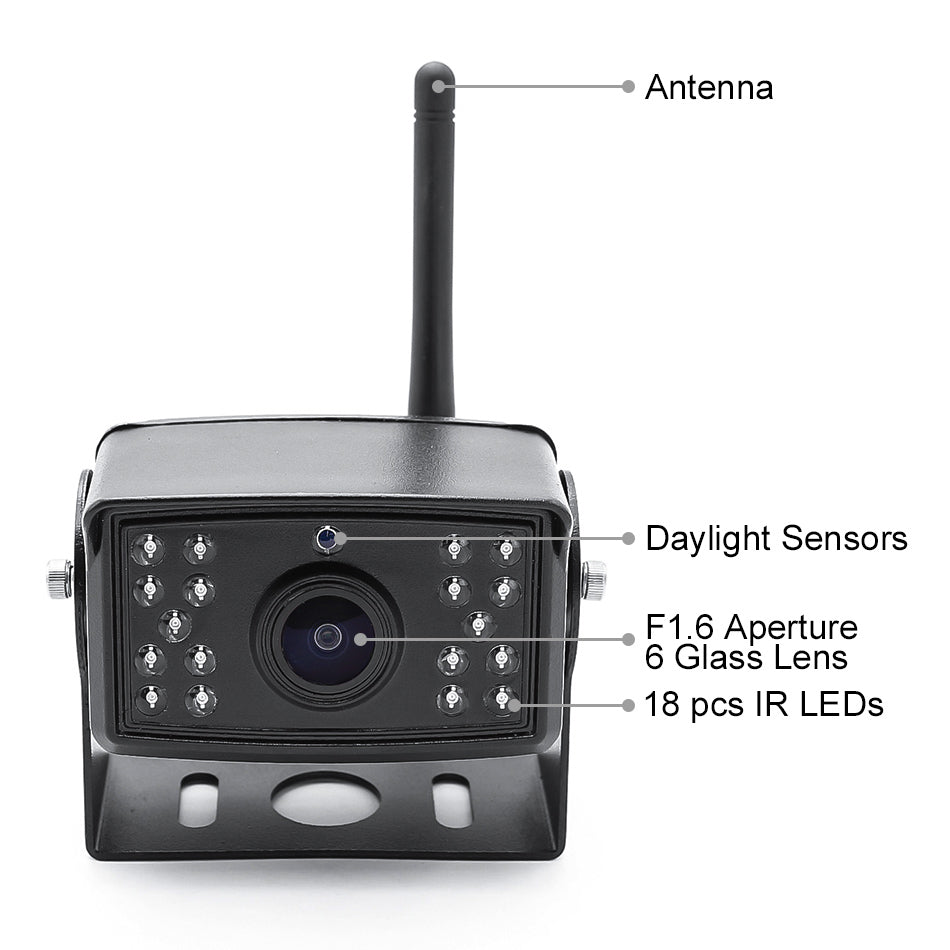Dashcam 2nd Gen Digital Wireless HD Camera for 2-4 Cam Wireless DVR System (w/18 IR lights)