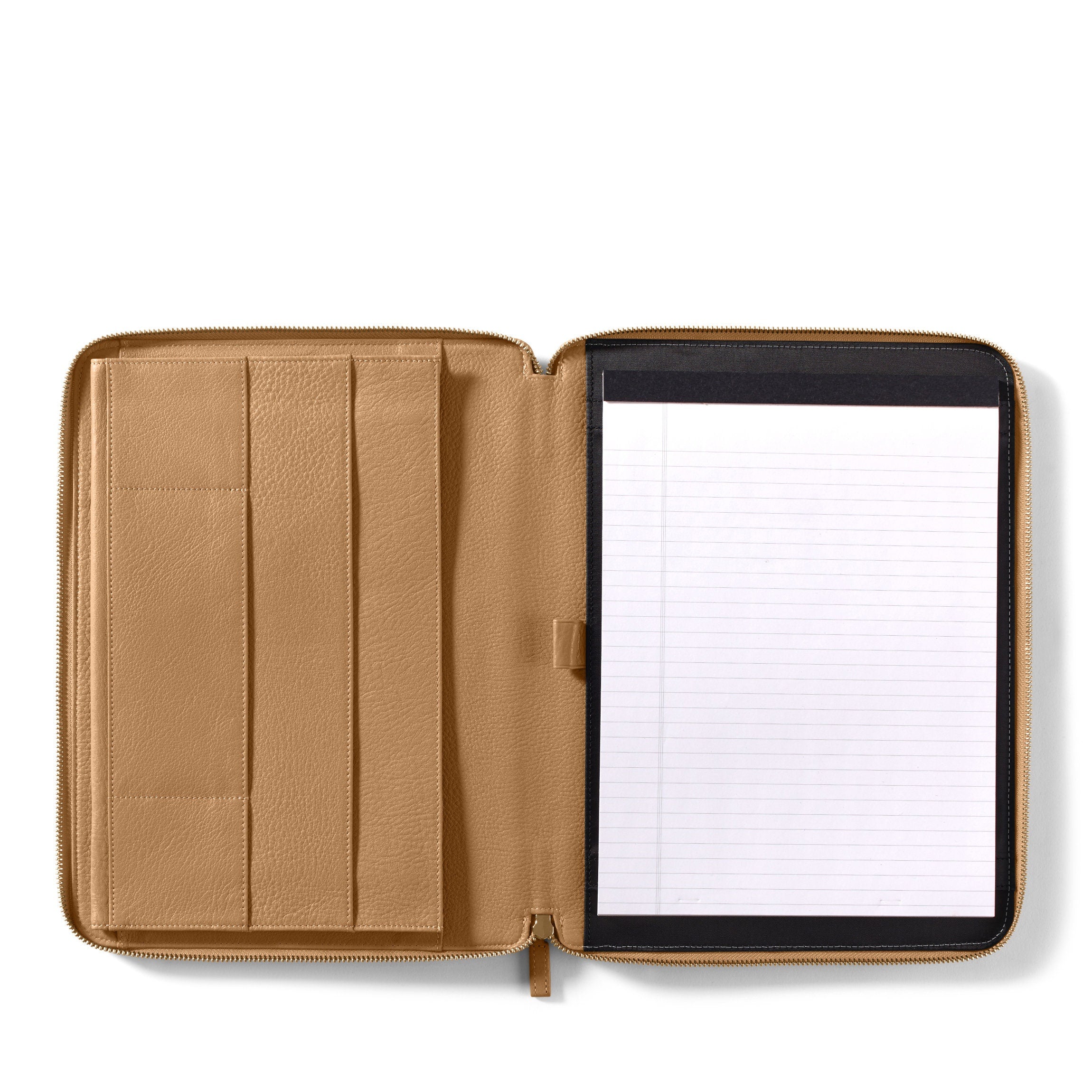 Leatherology Executive Zippered Portfolio Camel