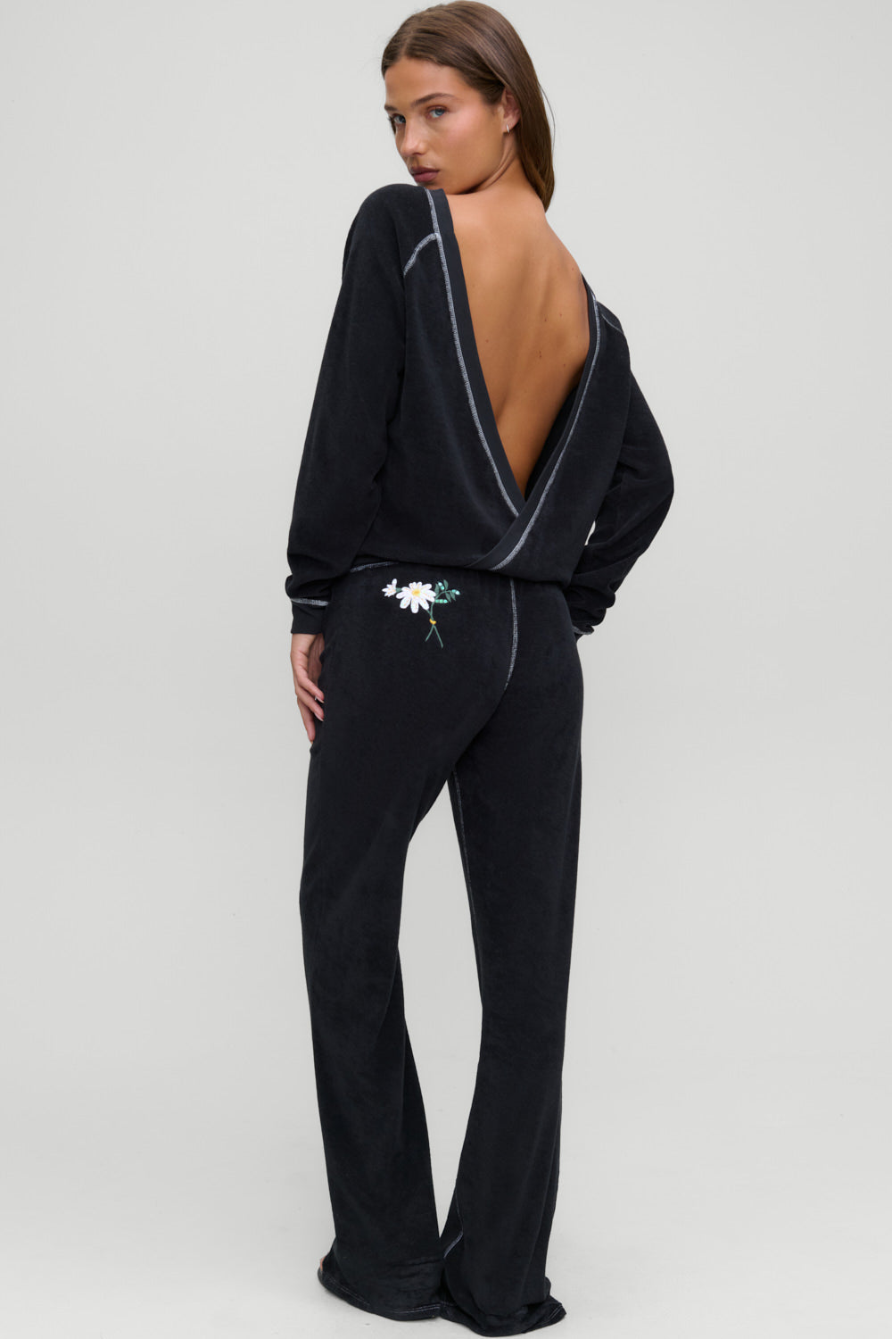Frankies Bikinis x Devon Lee Carlson Robertson Terry Pant - Laurel