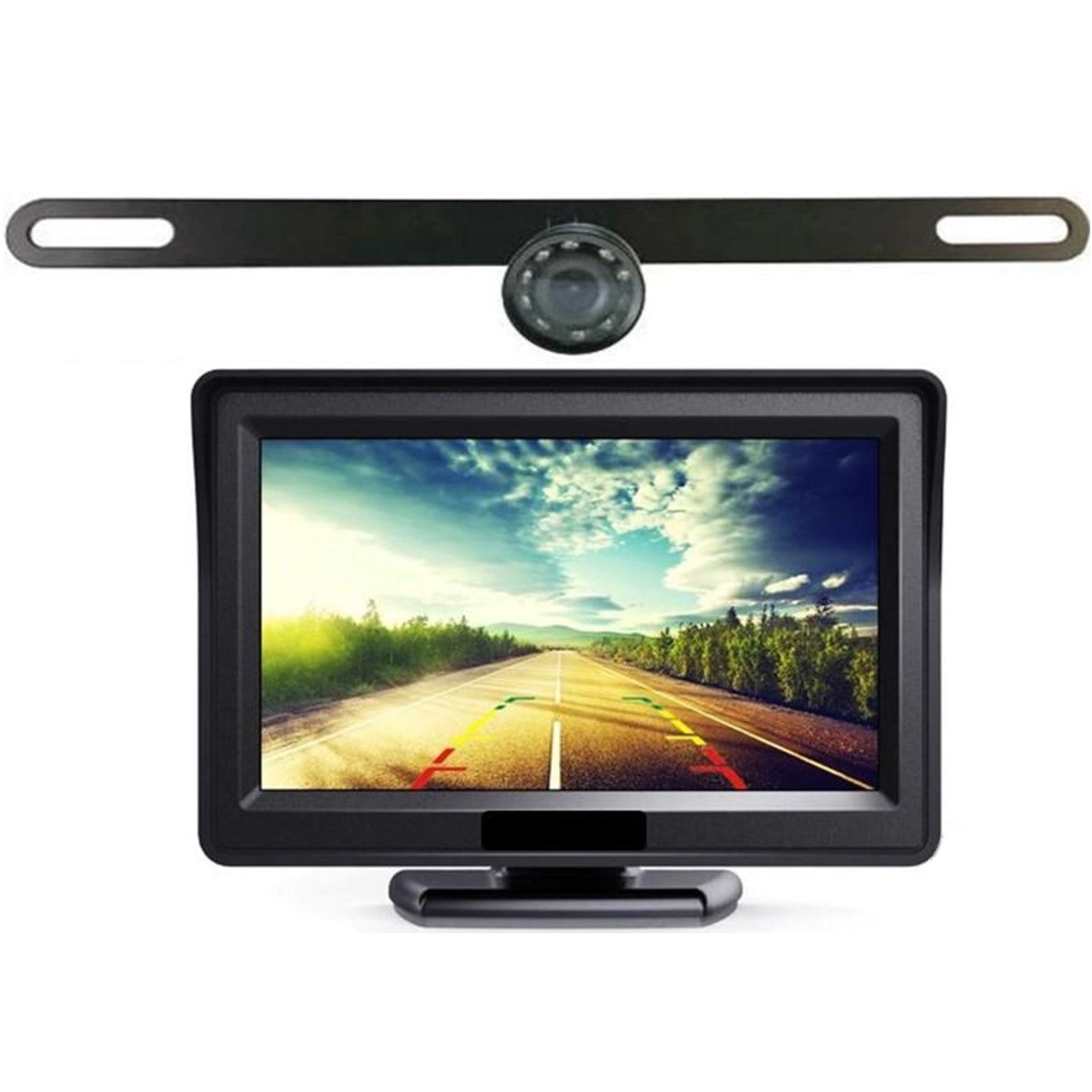 Dashcam WIRELESS License Plate Backup Camera. 40Ft Range and 4.3inch LCD