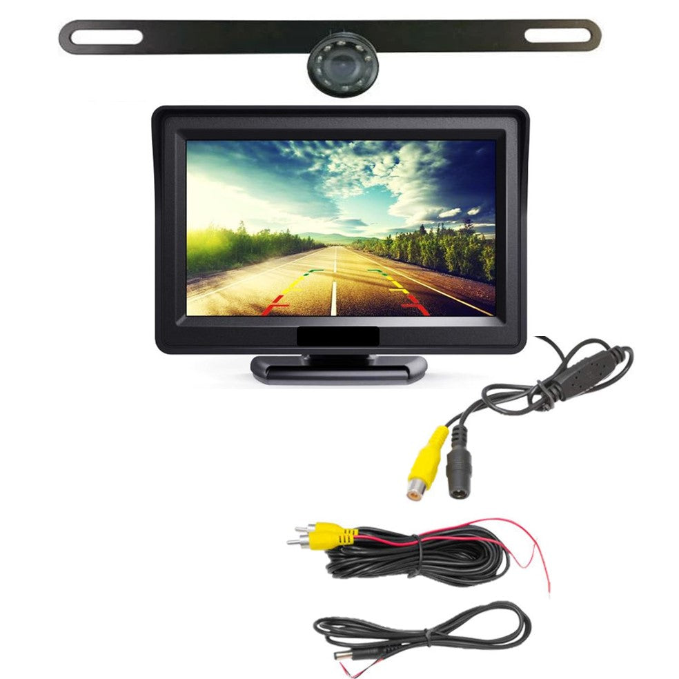 Dashcam WIRED License Plate Backup Camera w/ 4.3" LCD! Eliminate Backup Accidents!