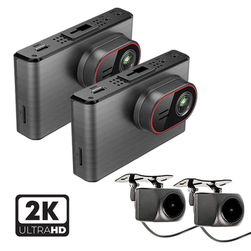 Dashcam 2nd Gen 2K Quad (4) GPS Pinnacle Touch Screen WIFI Dash Cam System
