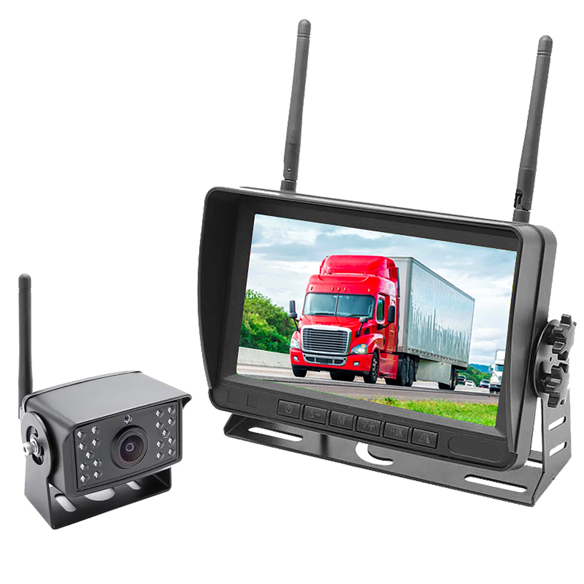 Dashcam 2nd Generation 200-300Ft Wireless Range Backup Camera for Trucks, Fleets. HD, 7inch LCD
