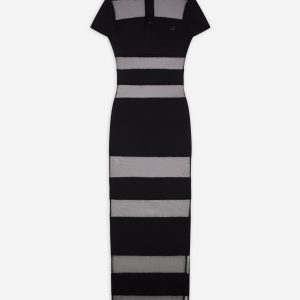 Coperni Striped Sheer Polo Dress