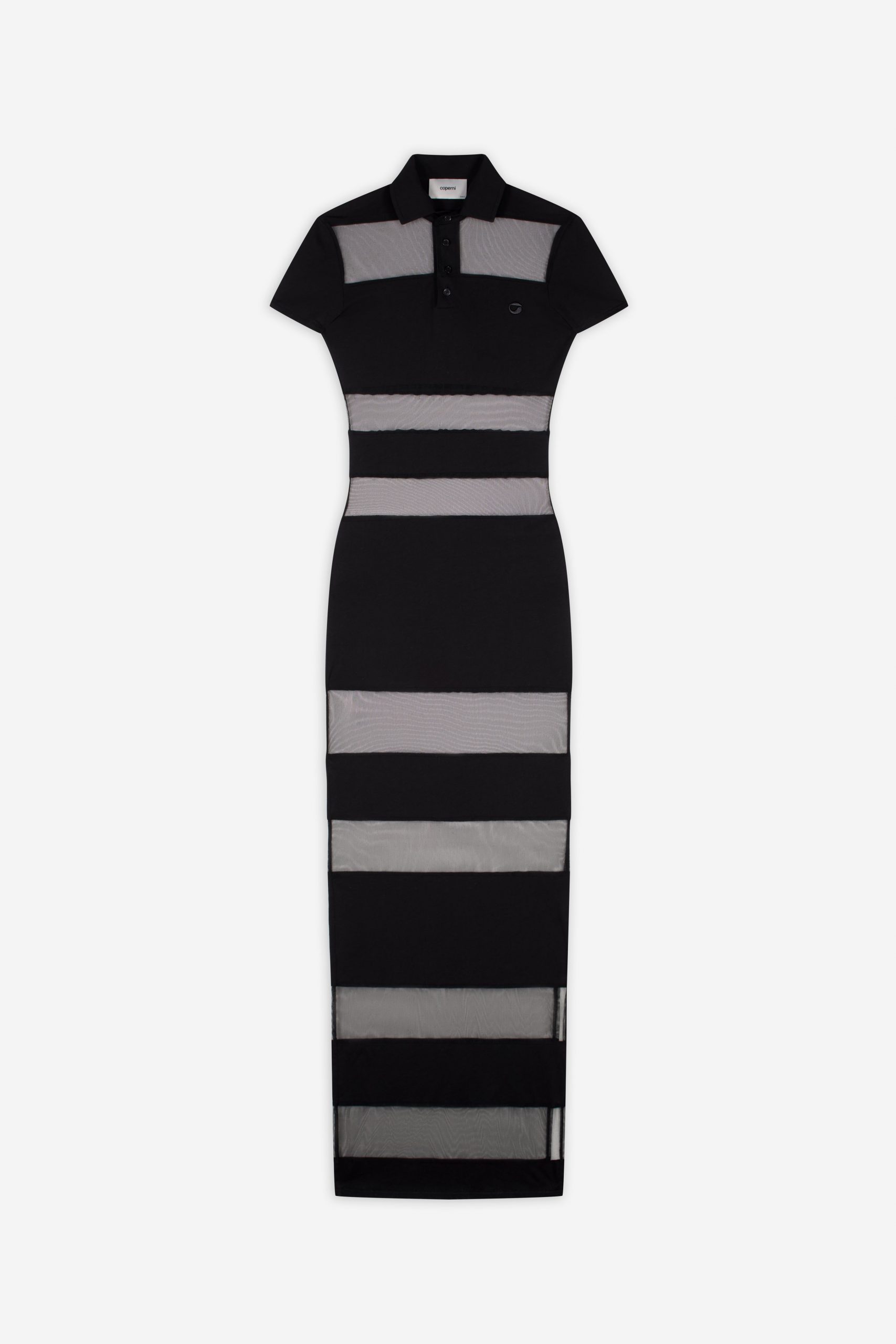 Coperni Striped Sheer Polo Dress