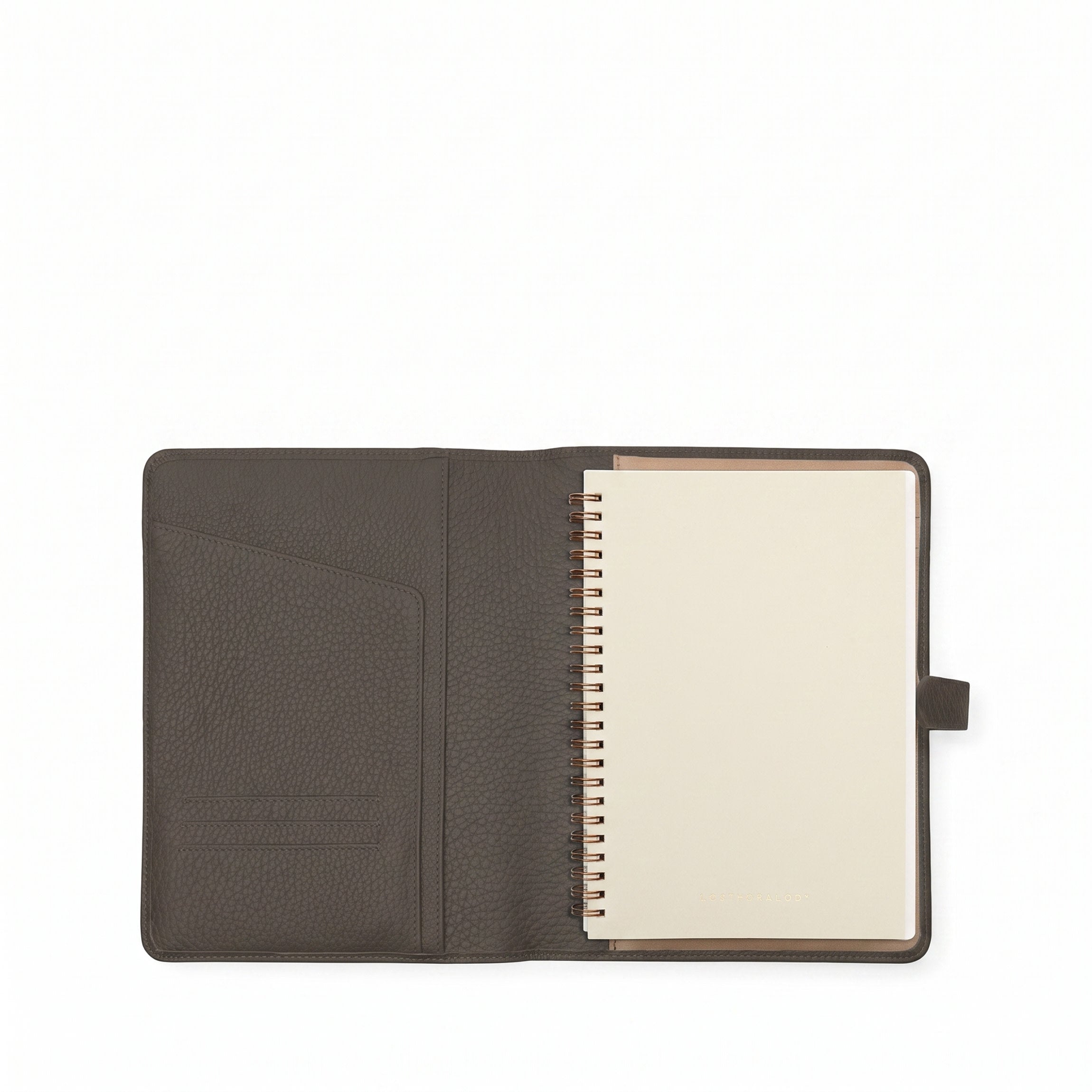 Leatherology A5 Snap Spiral Journal Driftwood