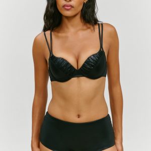 Frankies Bikinis x KHY Zuma Metallic Swim Short - Black Chrome