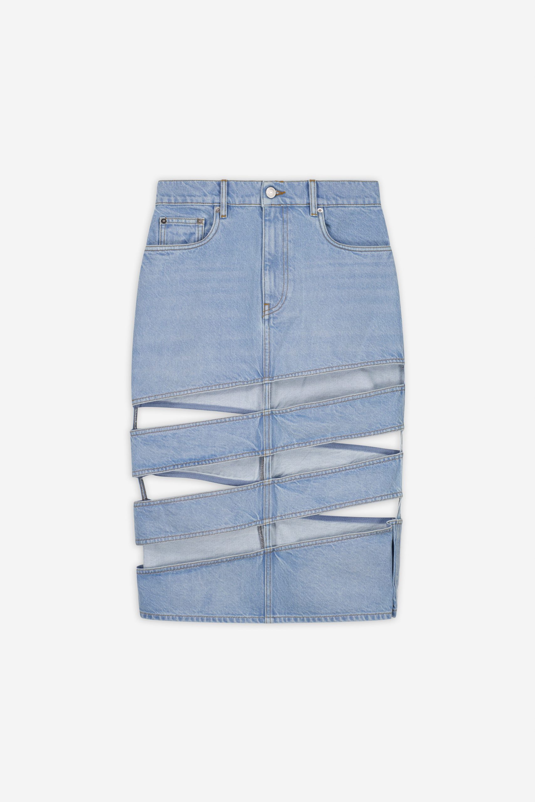 Coperni Spiral Denim Skirt