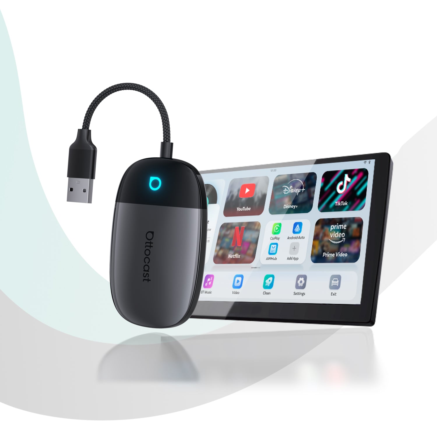 Ottocast Play2Video X Wireless CarPlay/Android Auto All-in-1 Adapter