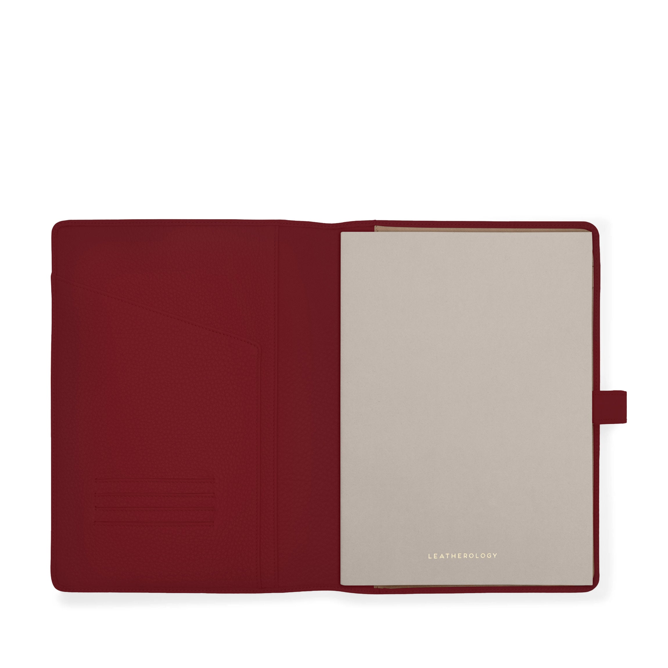 Leatherology B5 Composition Snap Journal Garnet Red