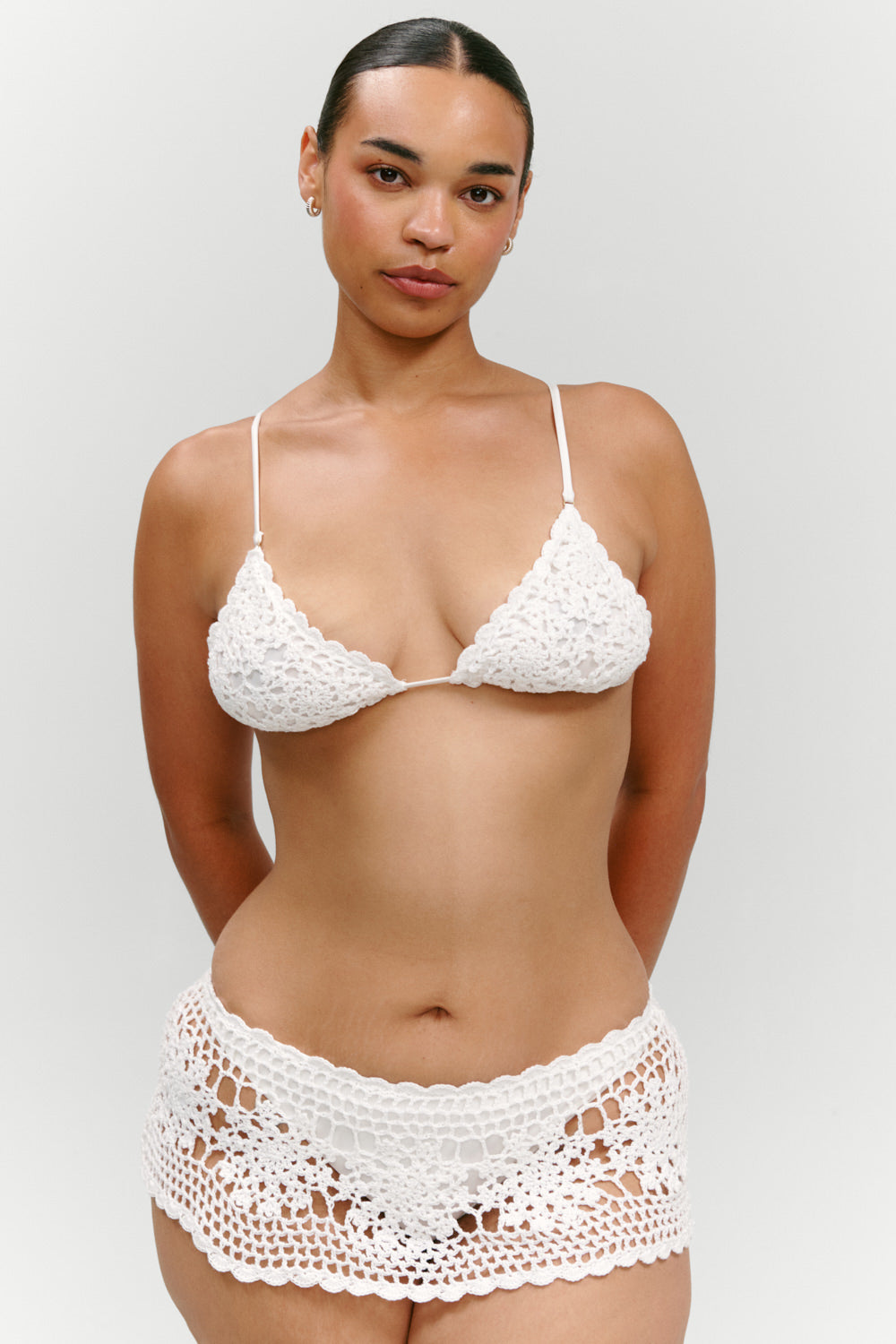 Frankies Bikinis x Paige Lorenze Shelly Crochet Swim Skirt - Marry Me