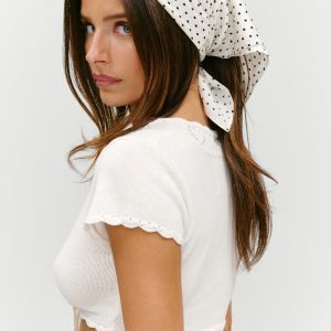 Frankies Bikinis x Paige Lorenze Just Married Silk Head Scarf - Bride to Be