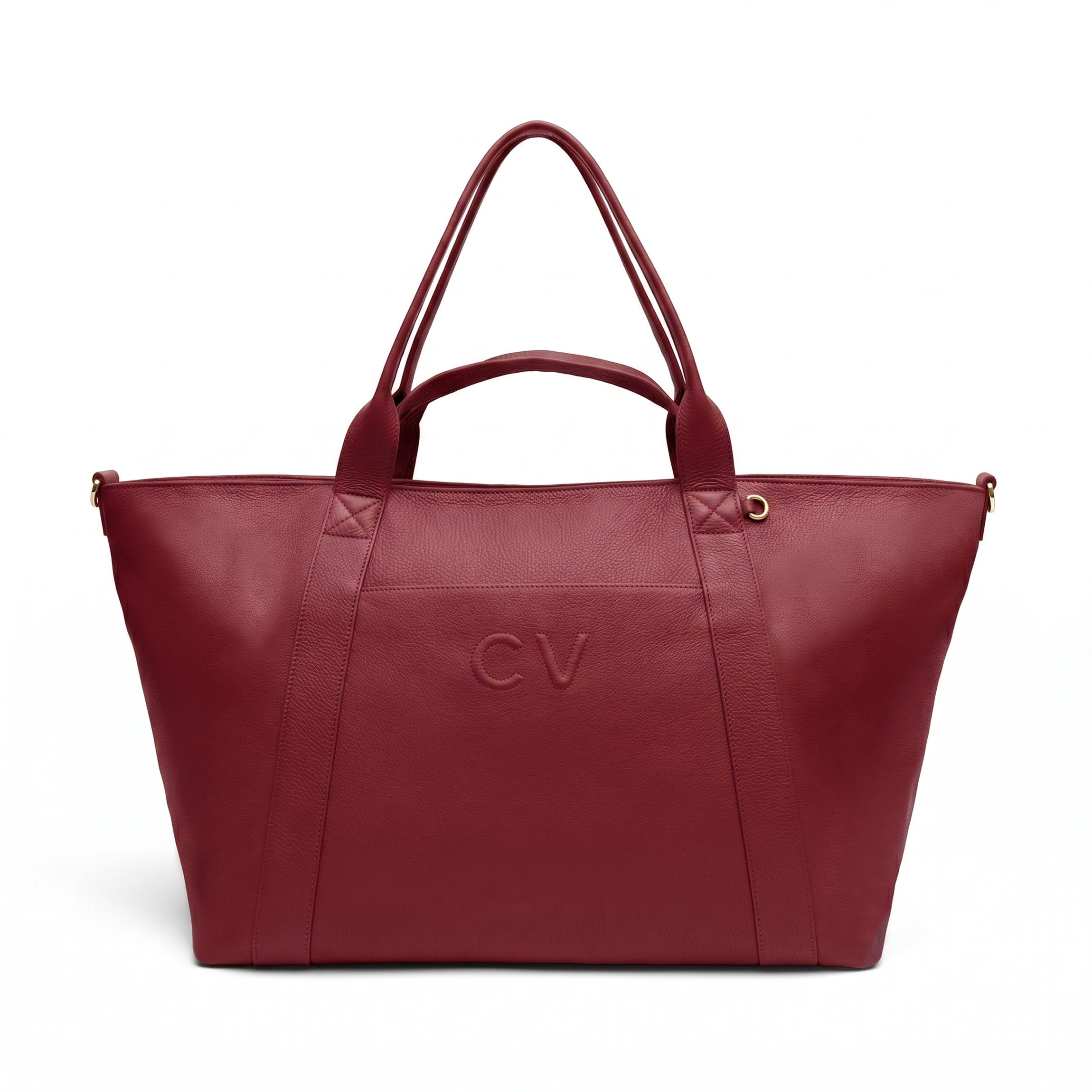 Leatherology Transit Travel Tote Garnet Red