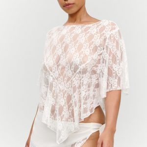 Frankies Bikinis x Paige Lorenze Romantic Lace Blouse - Sunday Ceremony