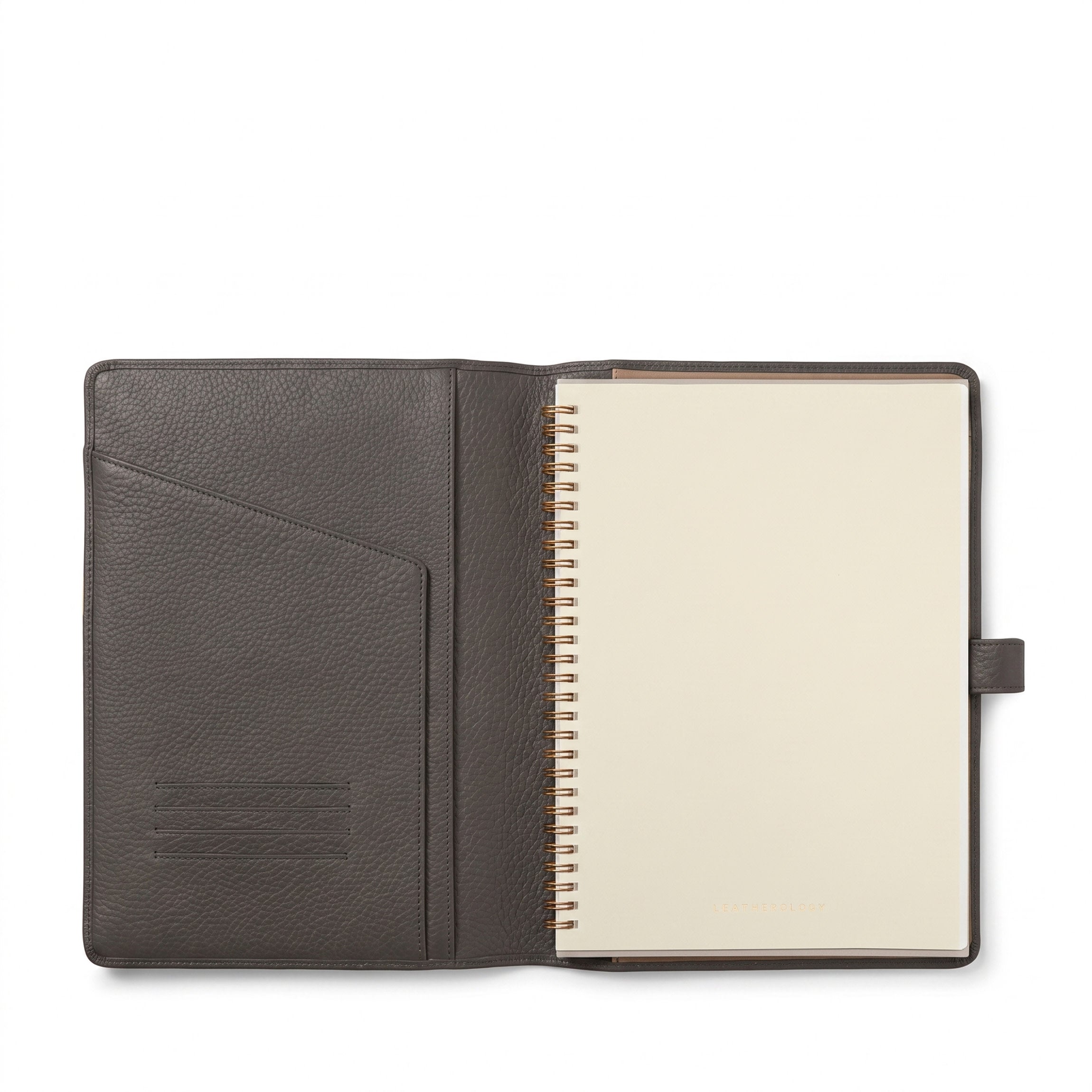 Leatherology B5 Composition Snap Spiral Journal Driftwood