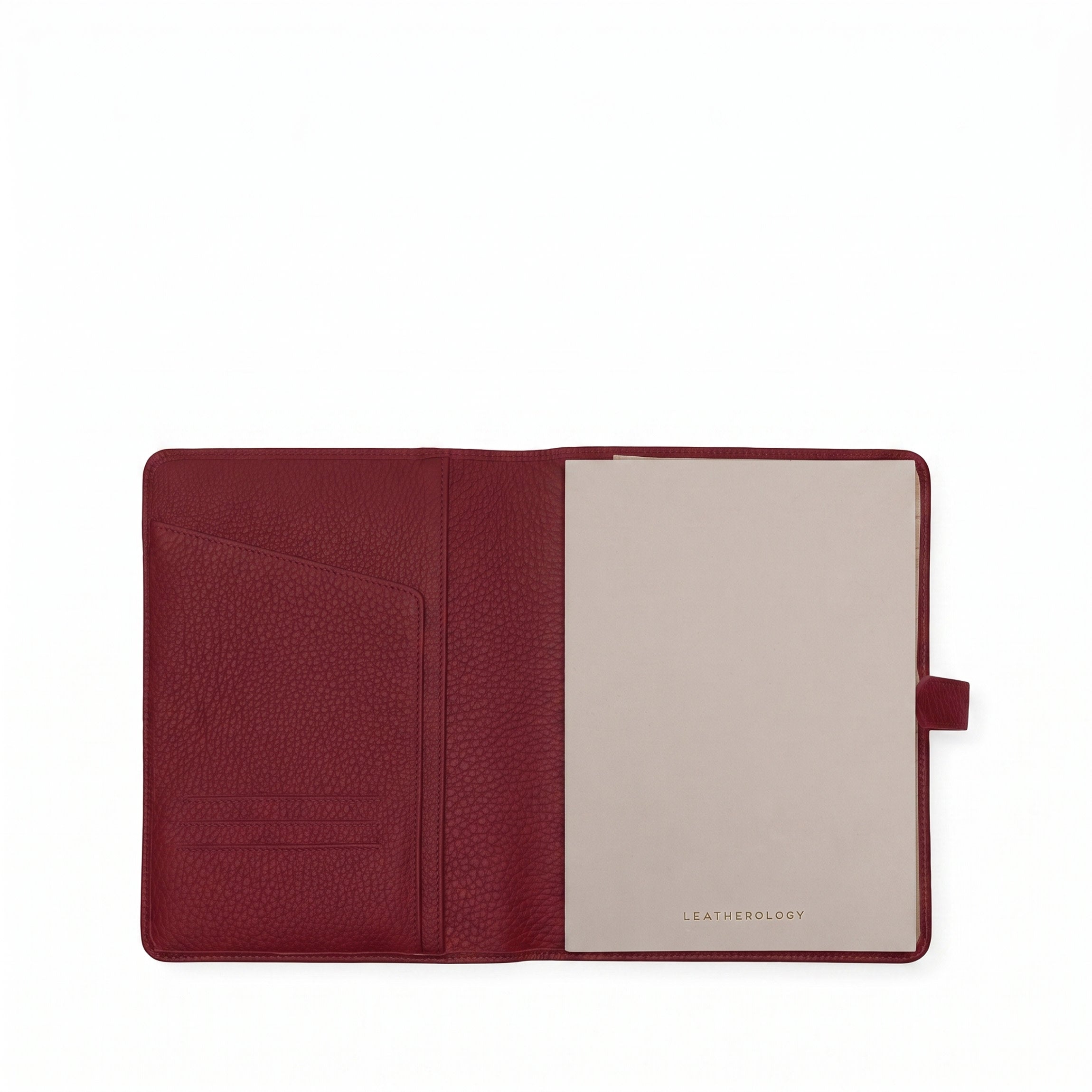 Leatherology A5 Snap Journal Garnet Red