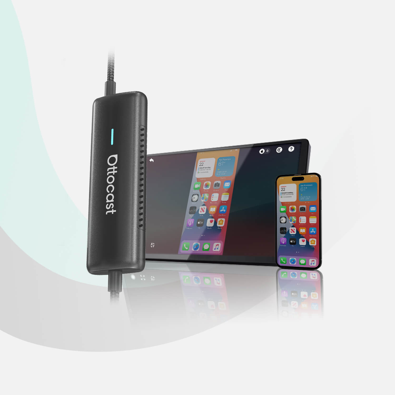 Ottocast Mirror Touch Wireless CarPlay Adapter