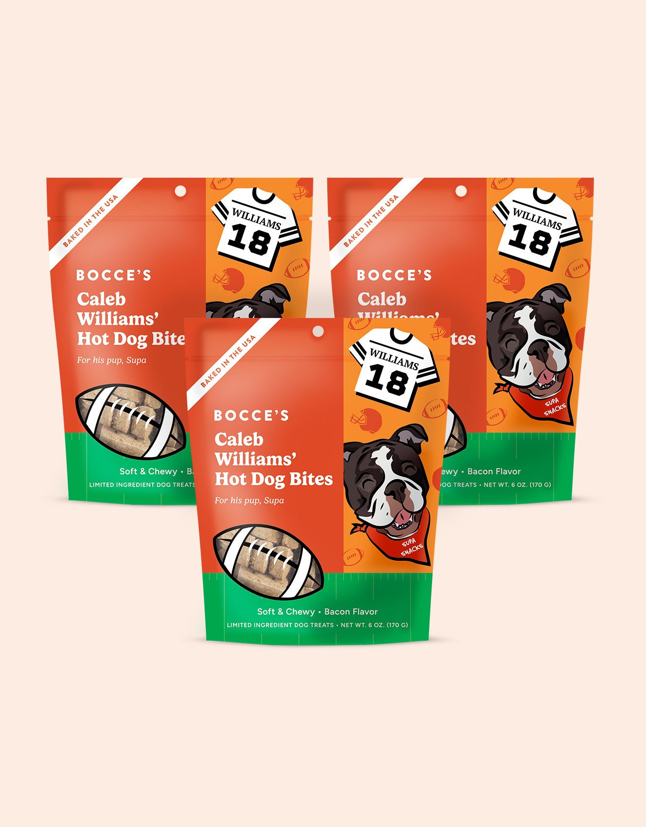 Bocce's Bakery Caleb Williams' Hot Dog Bites 3-pack