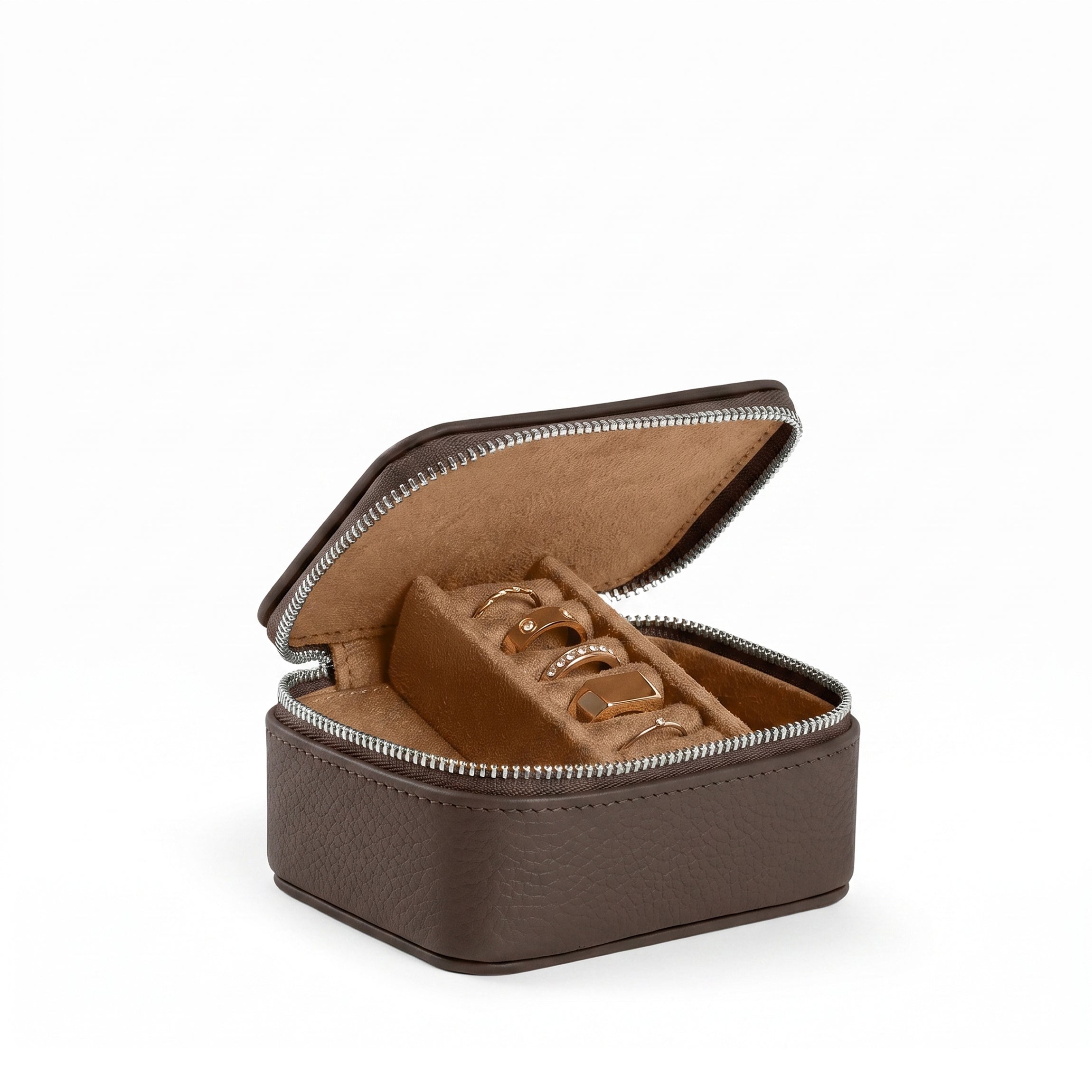 Leatherology Small Jewelry Ring Box Driftwood