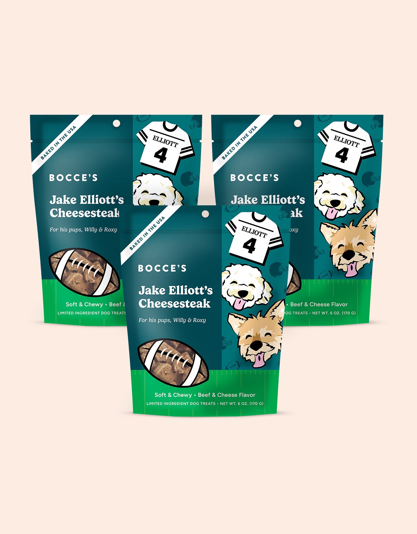Bocce's Bakery Jake Elliott’s Cheesesteak 3-pack