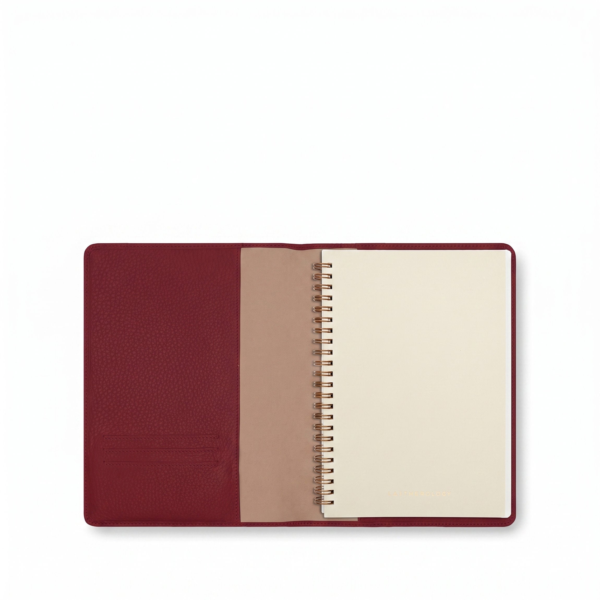 Leatherology A5 Standard Spiral Journal Garnet Red