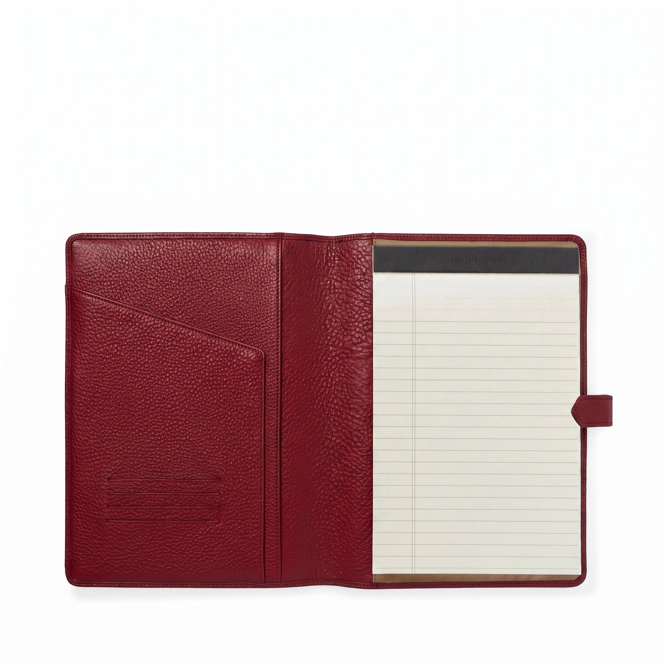 Leatherology B5 Snap Padfolio Garnet Red