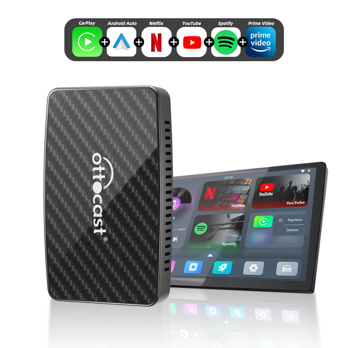 Ottocast (Today Special Offer 40% OFF) Play2Video Pro Wireless CarPlay/ Android Auto Adapter With Y