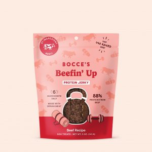 Bocce's Bakery Beefin' Up Protein Jerky Cuts