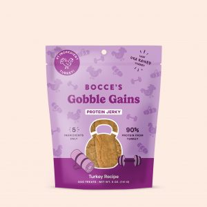 Bocce's Bakery Gobble Gains Protein Jerky Cuts