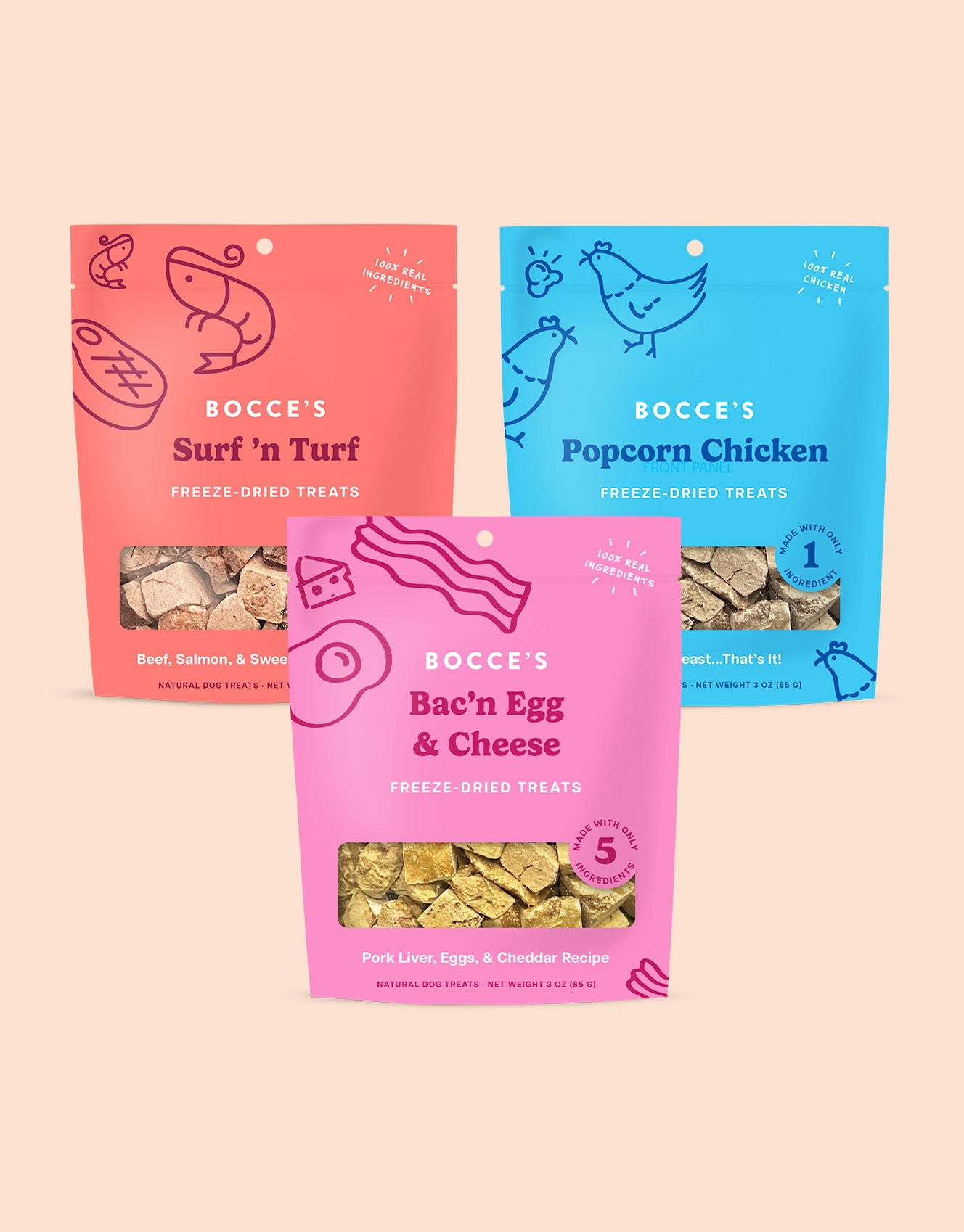 Bocce's Bakery Gourmet Treats Freeze-Dried Bundle