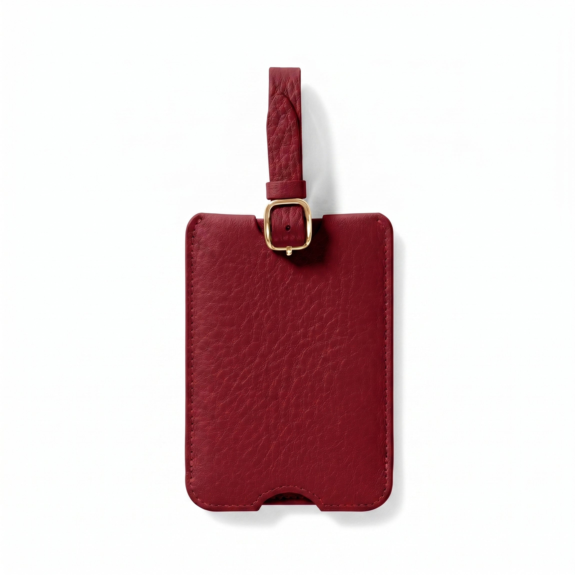 Leatherology Deluxe Luggage Tag Garnet Red