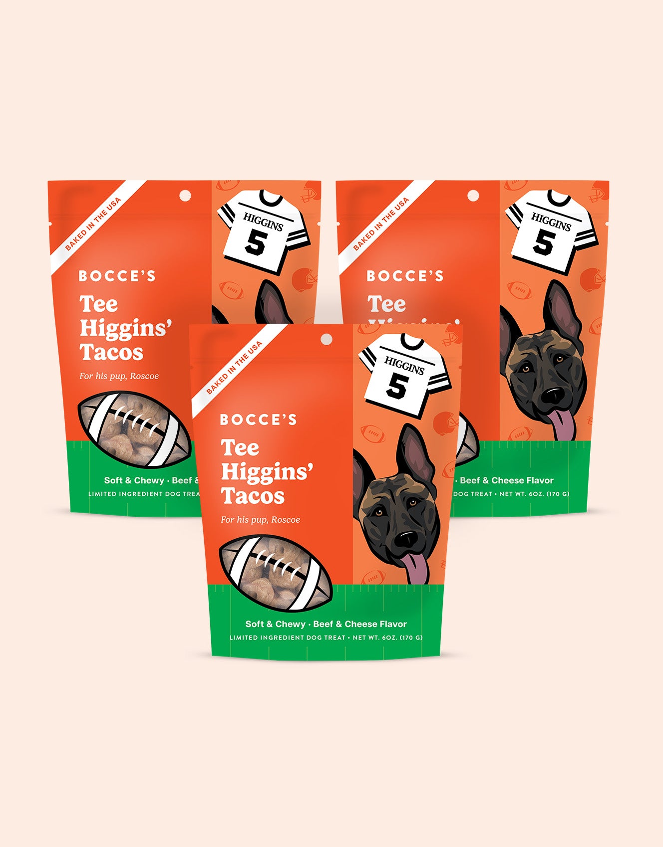 Bocce's Bakery Tee Higgin’s Tacos 3-pack