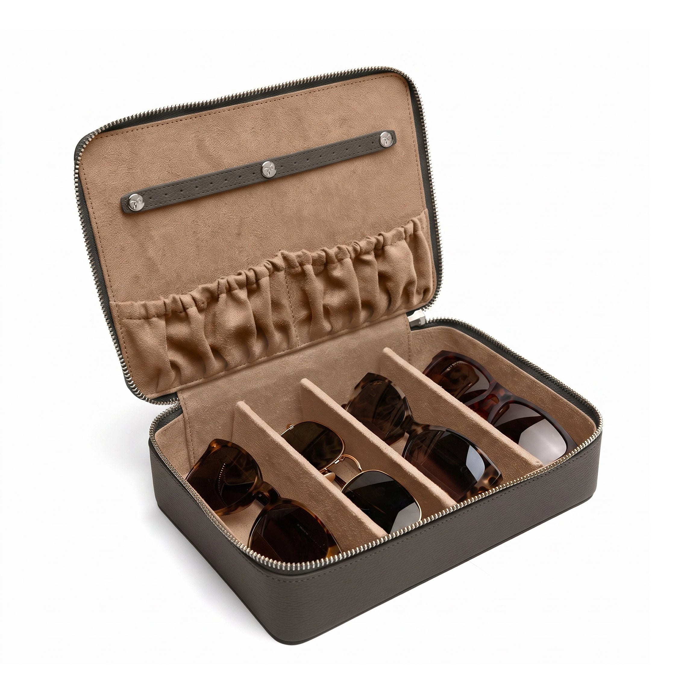 Leatherology Multi Sunglass Zip Case Driftwood