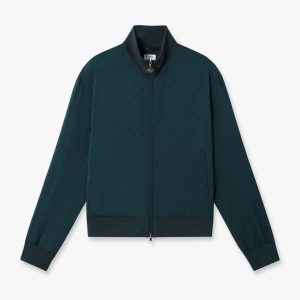 Casablanca Dark Teal Monogram Zip-Up Track Jacket