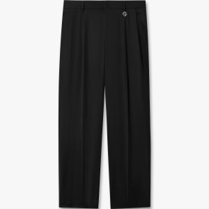 Casablanca Black Pleated Straight Leg Trousers