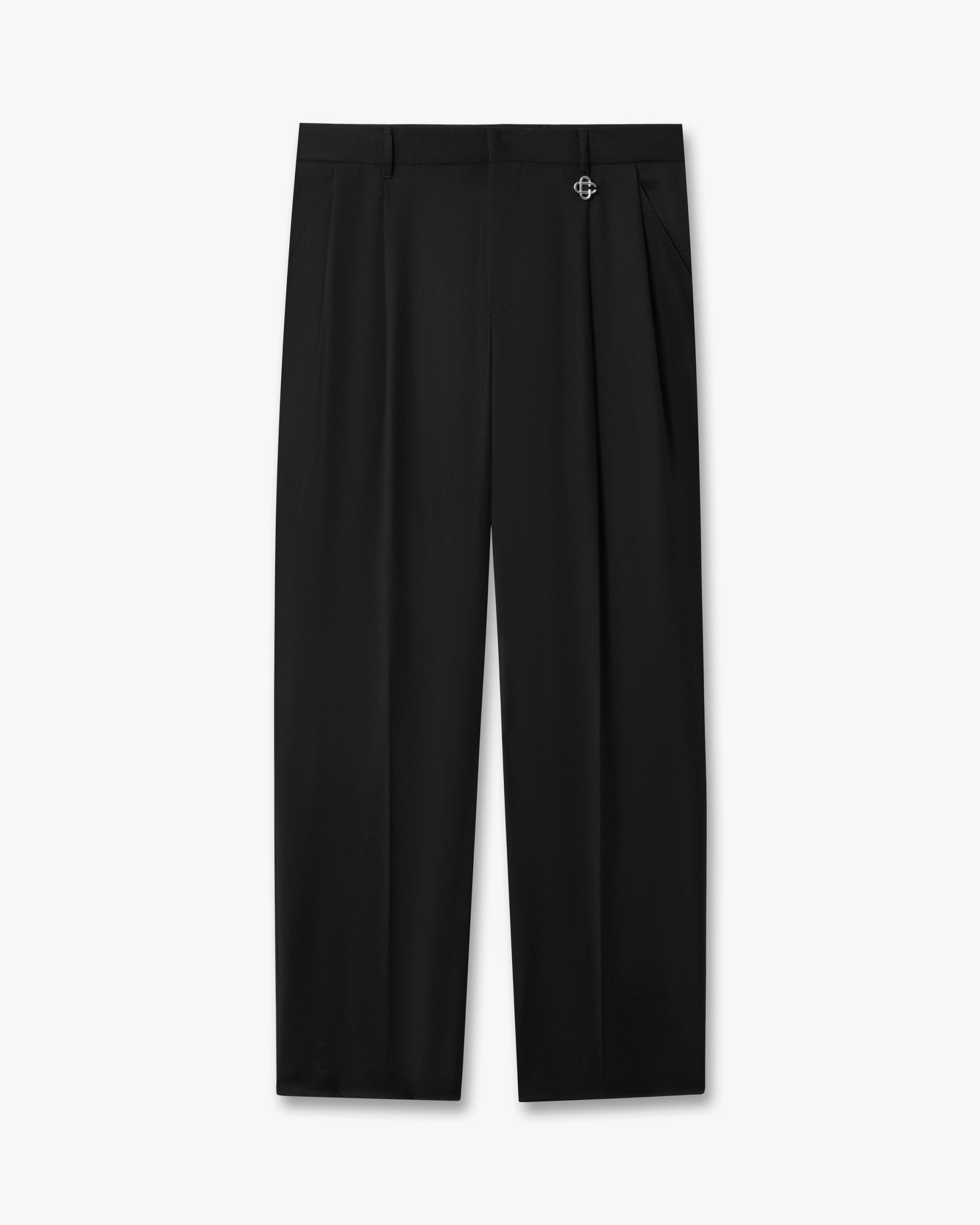 Casablanca Black Pleated Straight Leg Trousers