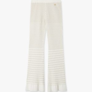 Casablanca White Pleated Mosaic Pants
