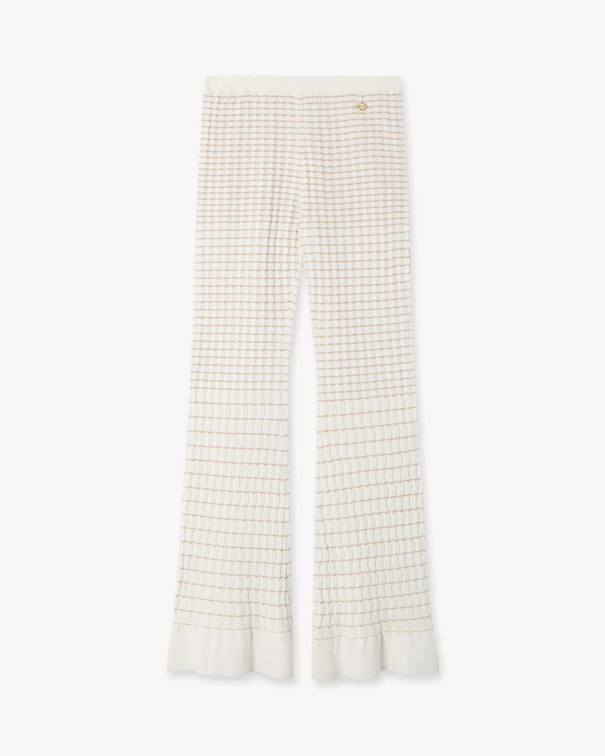 Casablanca White Pleated Mosaic Pants