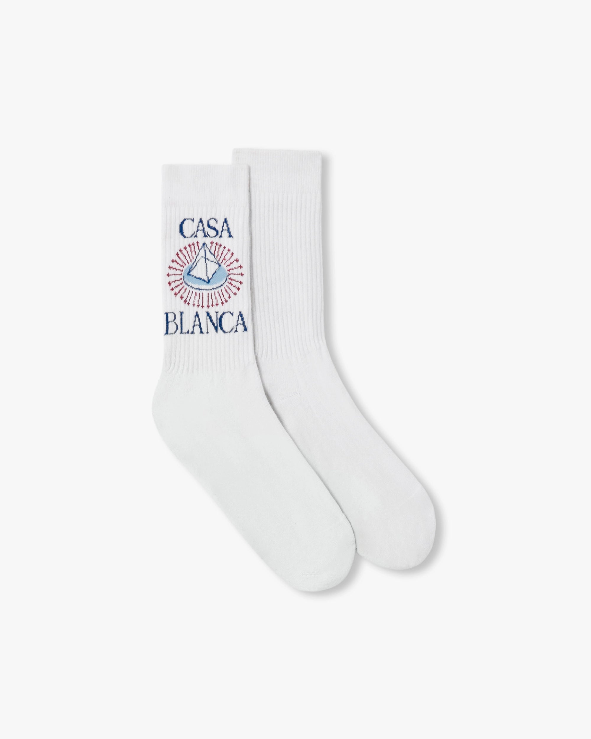 Casablanca White Celestial Pyramid Crew Socks