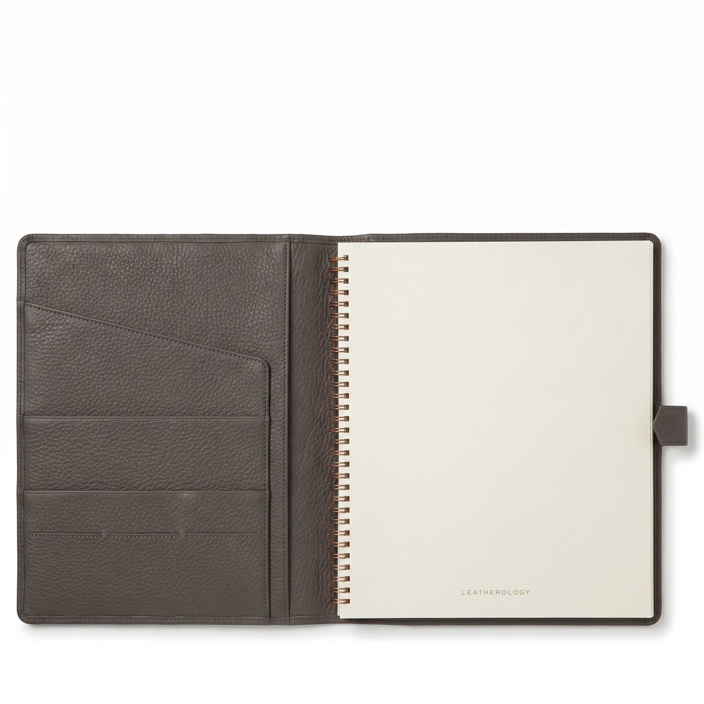 Leatherology Letter Snap Spiral Journal Driftwood