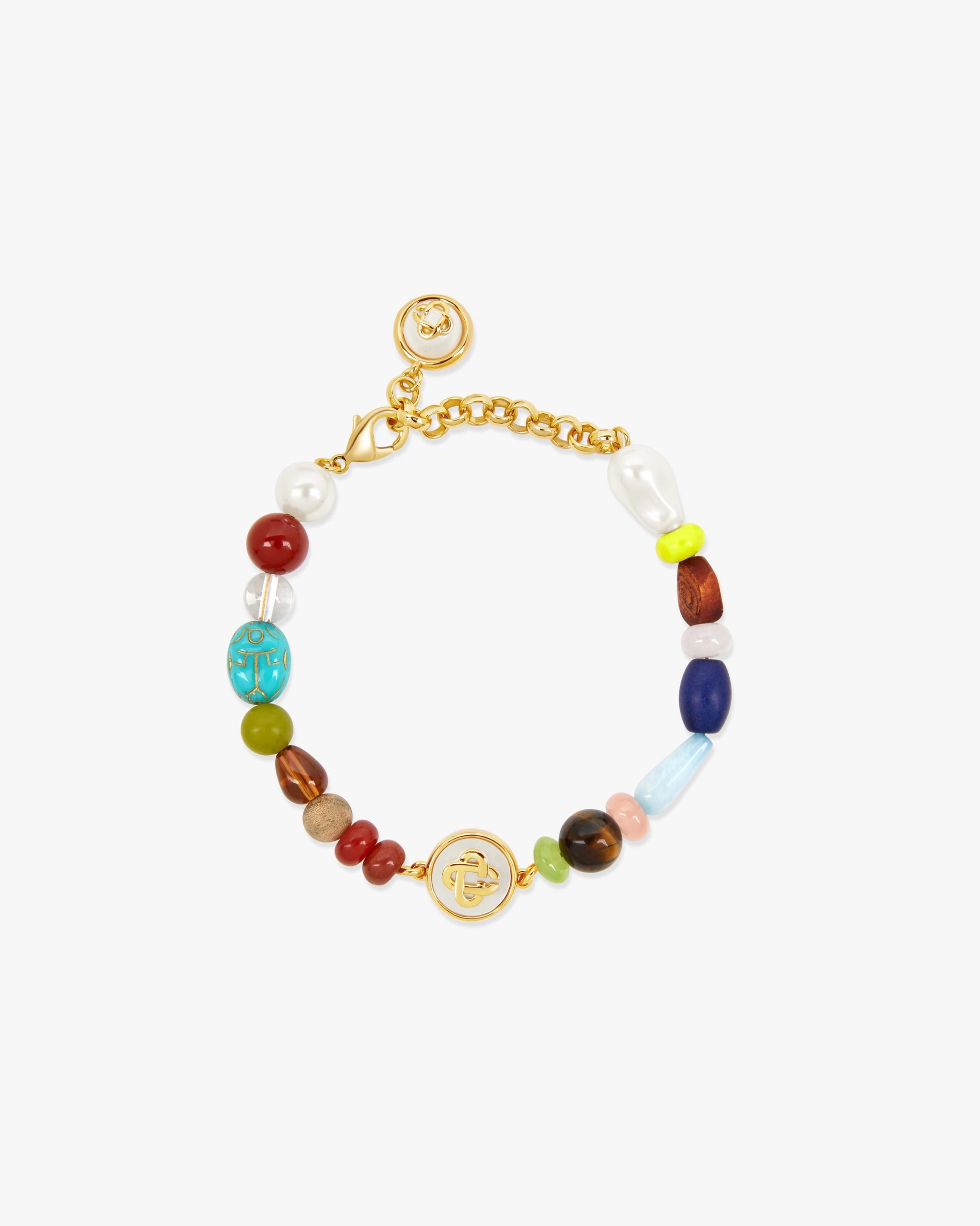 Casablanca Multi-Colour Organic Stone Beaded Bracelet