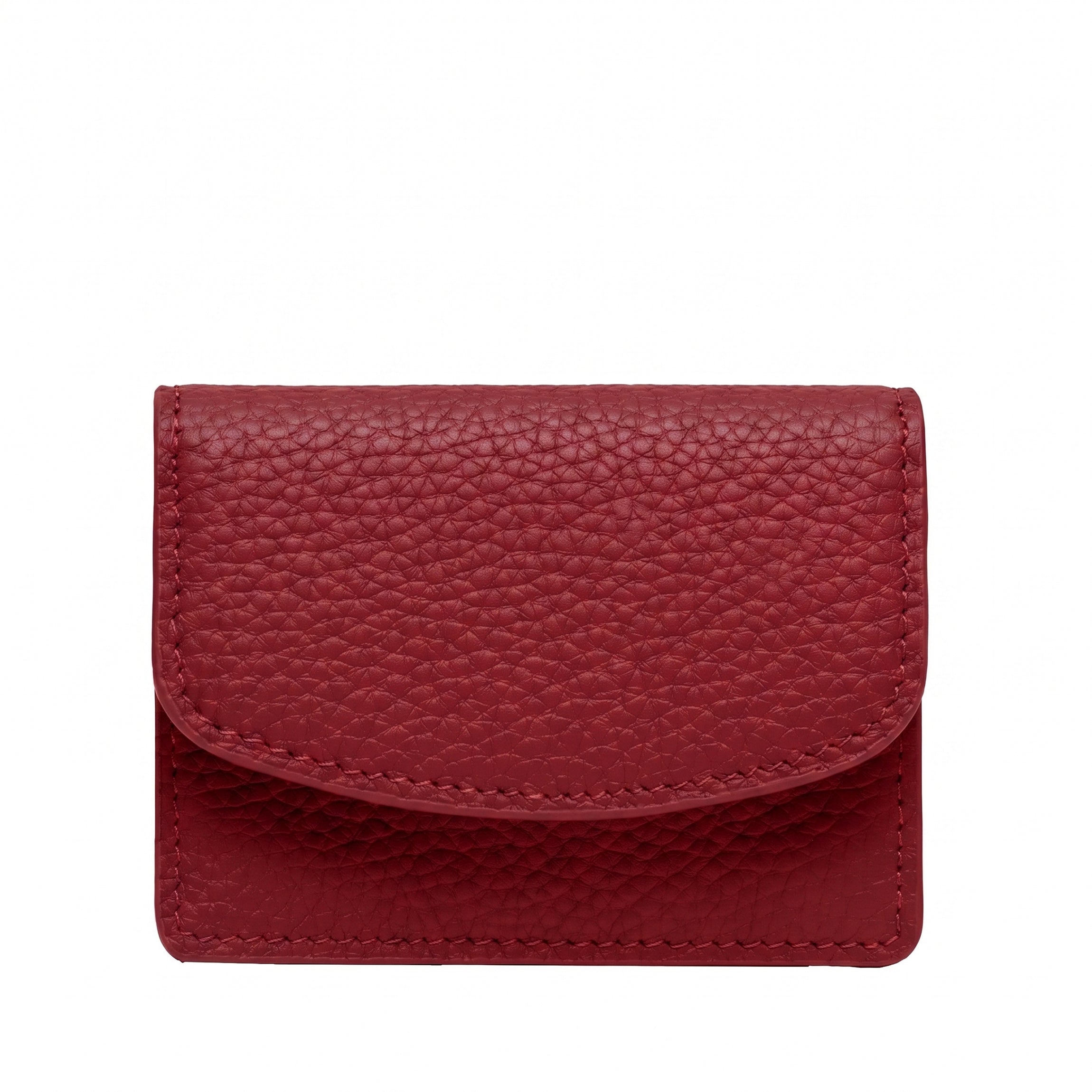 Leatherology Nina Slim Card Case Garnet Red