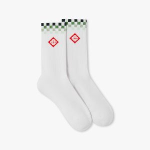 Casablanca Green Checkers Crew Socks