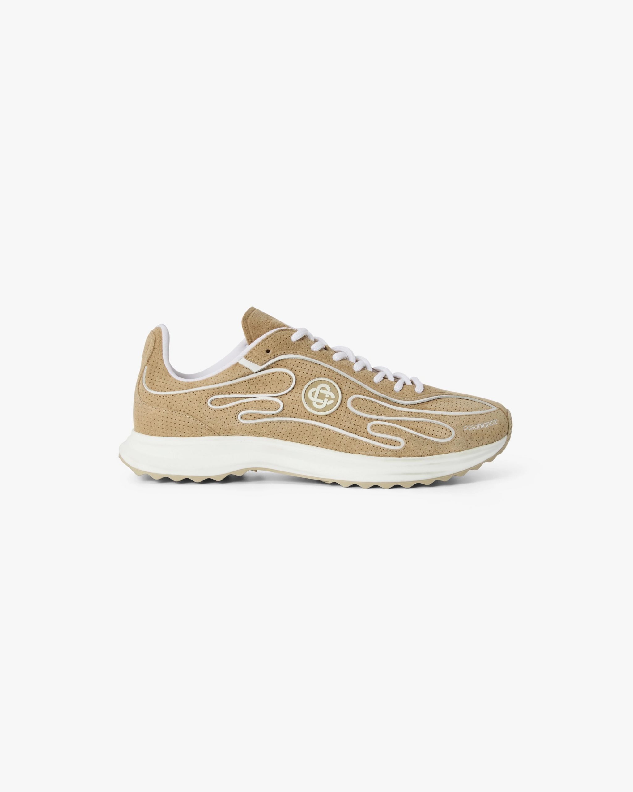 Casablanca Men's Beige Suede Stade Sneaker