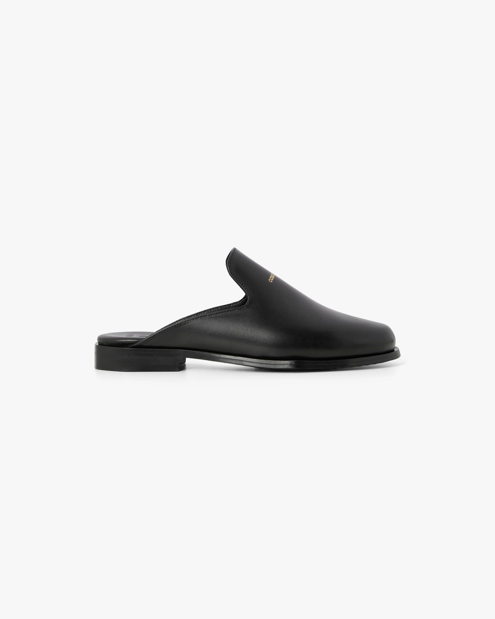 Casablanca Black Leather Loafer Mule