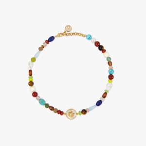 Casablanca Multi-Colour Organic Stone Beaded Necklace