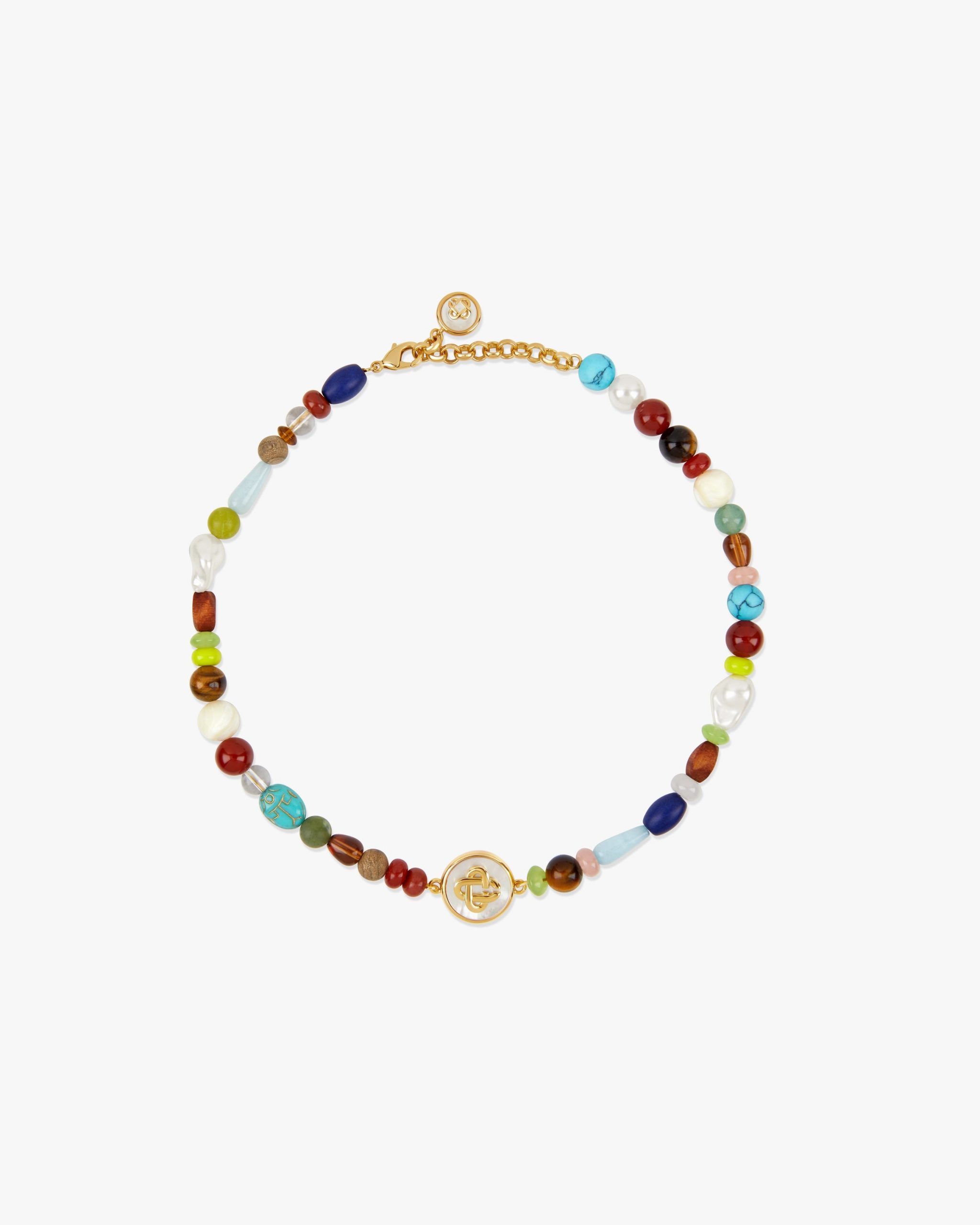Casablanca Multi-Colour Organic Stone Beaded Necklace